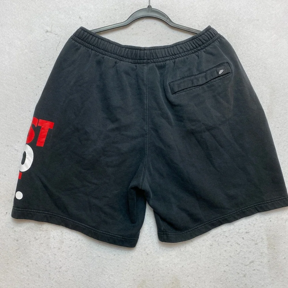 Nike Shorts Mens XL Black Just Do It Graphic Fleece Athletic Sportswear